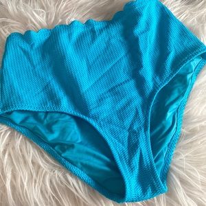 Aerie Scallop Full-Coverage High-Waisted Bikini Bottom